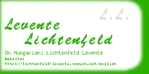 levente lichtenfeld business card